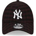 lippikset-kaareva-ruskea-saadettava-nauha-9forty-flannel-new-york-yankees-mlb-new-era