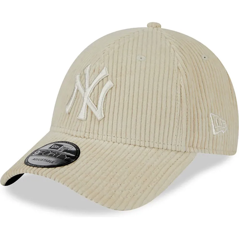 cap-kaareva-beige-adjustable-strap-9forty-wide-cord-new-york-yankees-mlb-new-era cap-kaareva-beige-adjustable-strap-9forty-wide-cord-new-york-yankees-mlb-new-era
