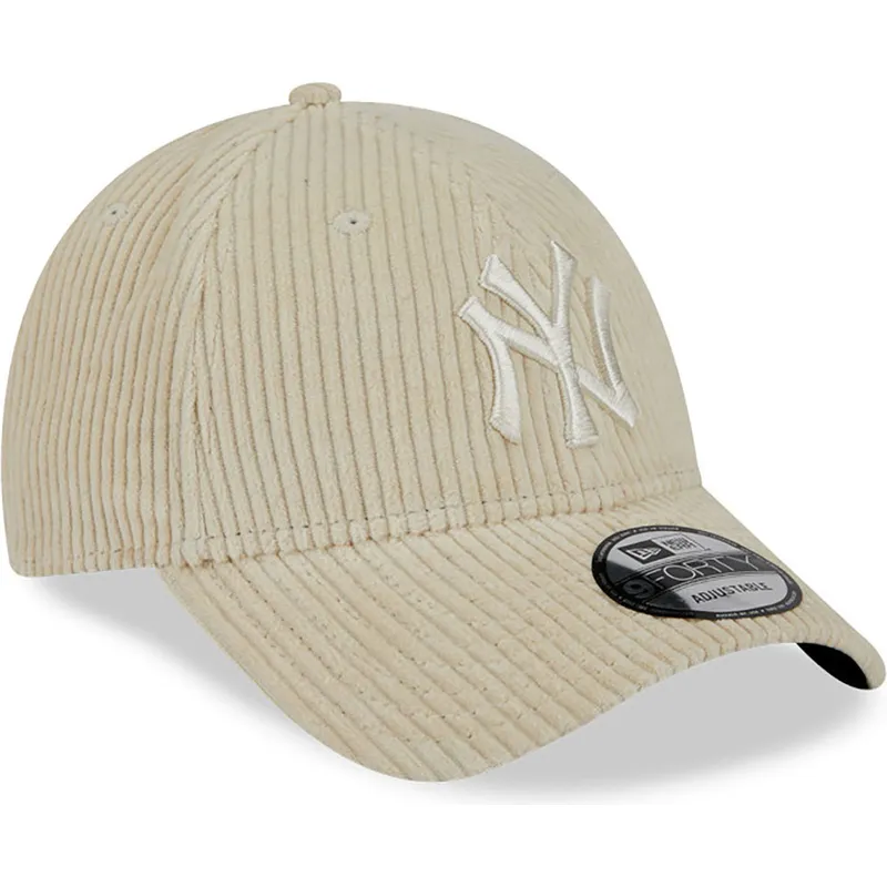 lippikset-kaareva-beige-saadettava-nauha-9forty-wide-cord-new-york-yankees-mlb-new-era