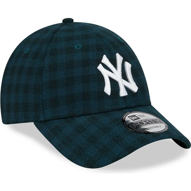 lippikset-kaareva-vihrea-saadettava-nauha-9forty-flannel-new-york-yankees-mlb-new-era