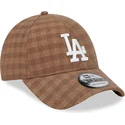 lippikset-kaareva-ruskea-saadettava-nauha-9forty-flannel-los-angeles-dodgers-mlb-new-era