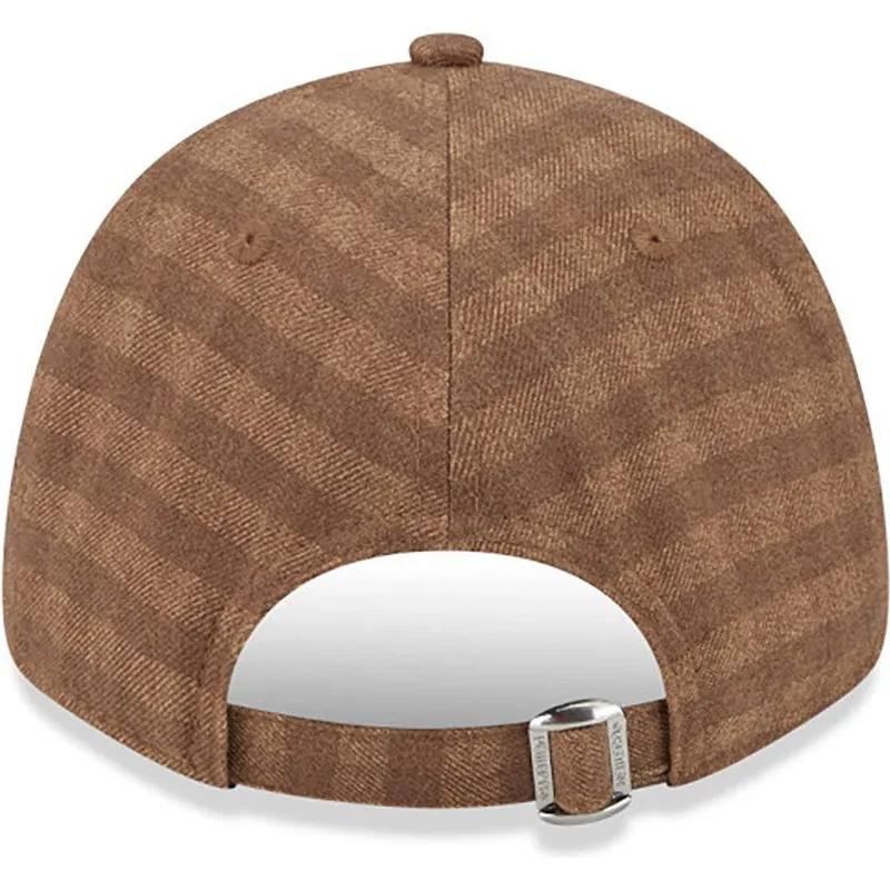 lippikset-kaareva-ruskea-saadettava-nauha-9forty-flannel-los-angeles-dodgers-mlb-new-era