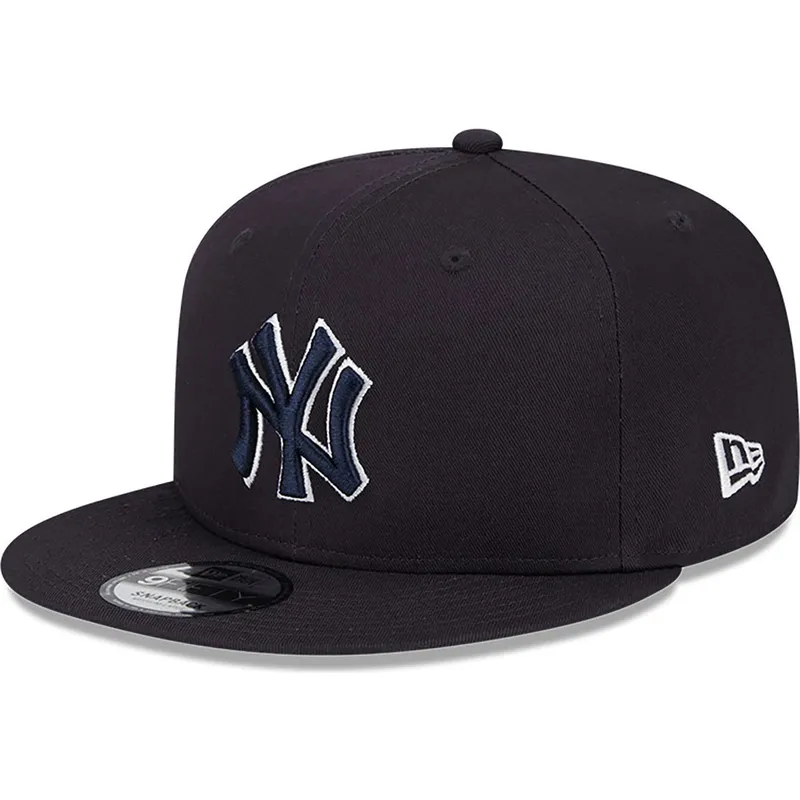 lippikset-littea-laivastonsininen-snapback-9fifty-side-patch-script-new-york-yankees-mlb-new-era