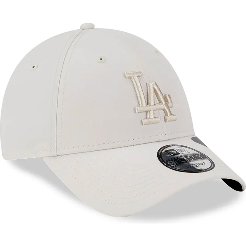 lippikset-kaareva-beige-saadettava-nauha-9forty-repreve-outline-los-angeles-dodgers-mlb-new-era
