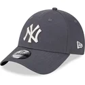 lippikset-kaareva-harmaa-saadettava-nauha-9forty-metallic-new-york-yankees-mlb-new-era