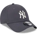 lippikset-kaareva-harmaa-saadettava-nauha-9forty-metallic-new-york-yankees-mlb-new-era