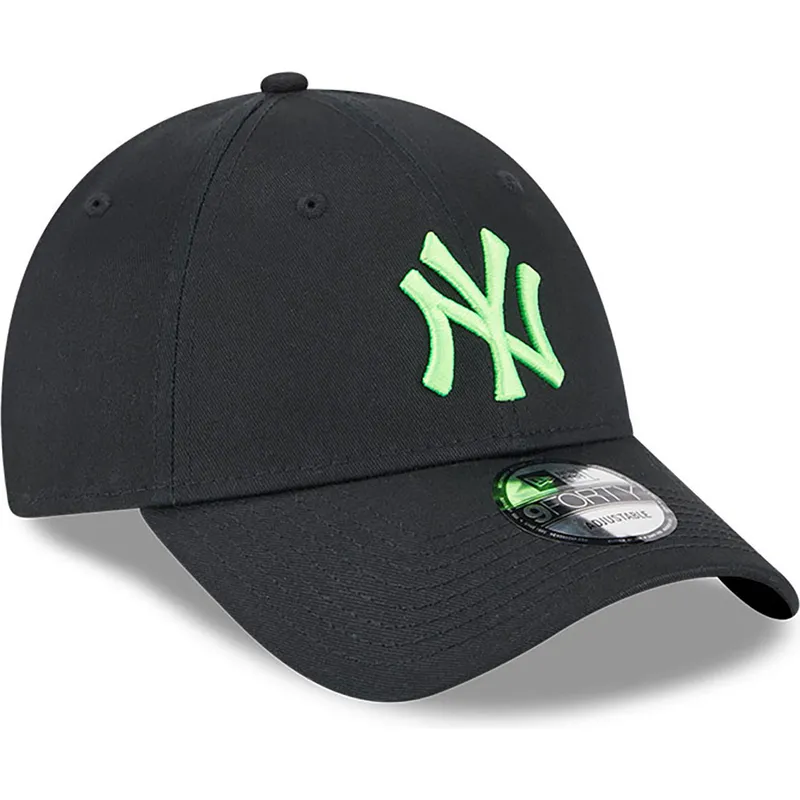 lippikset-kaareva-musta-saadettava-nauha-9forty-neon-new-york-yankees-mlb-new-era