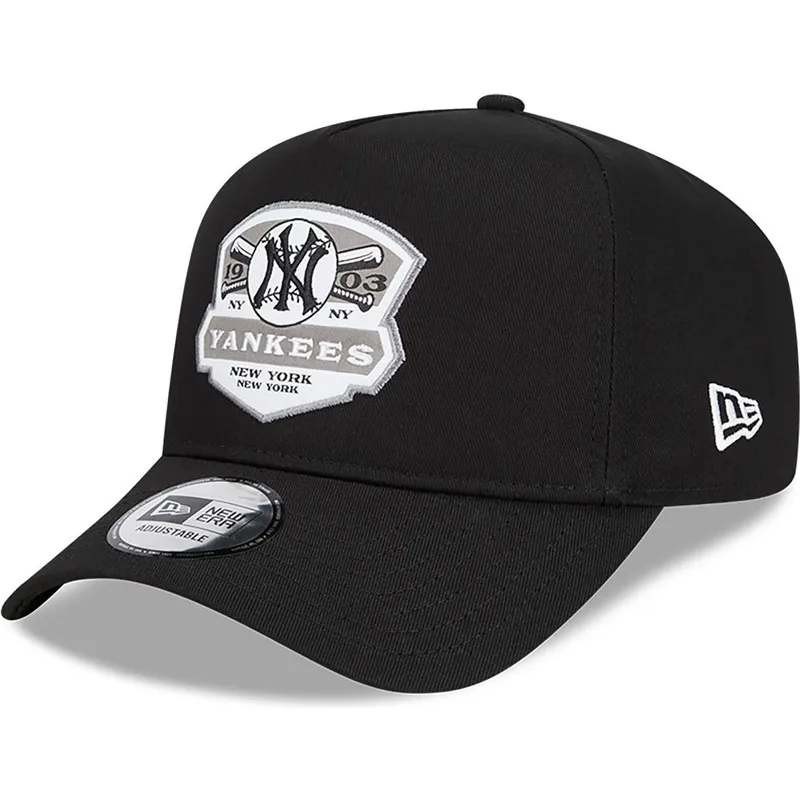 lippikset-kaareva-musta-snapback-a-frame-patch-new-york-yankees-mlb-new-era