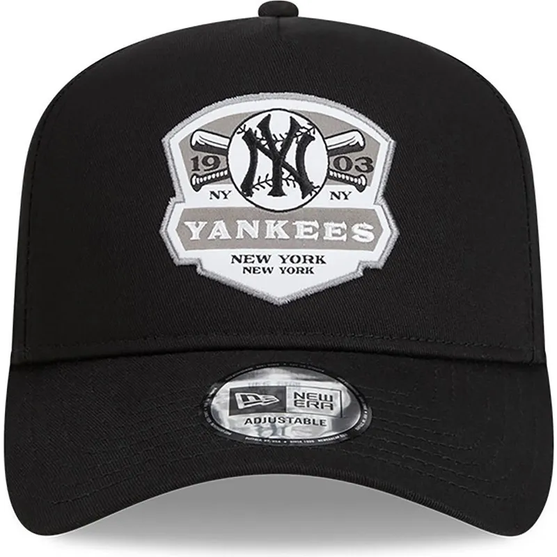 lippikset-kaareva-musta-snapback-a-frame-patch-new-york-yankees-mlb-new-era