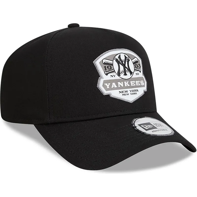 lippikset-kaareva-musta-snapback-a-frame-patch-new-york-yankees-mlb-new-era