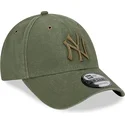 lippikset-kaareva-vihrea-saadettava-nauha-9forty-washed-canvas-new-york-yankees-mlb-new-era