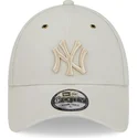 lippikset-kaareva-beige-saadettava-nauha-9forty-washed-canvas-new-york-yankees-mlb-new-era