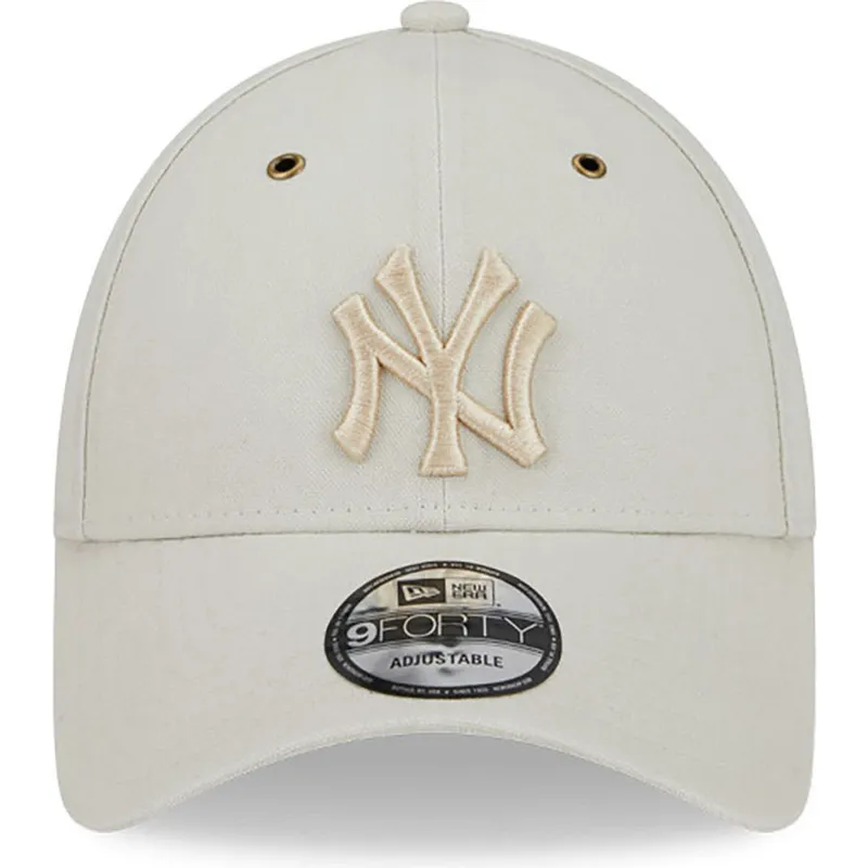 lippikset-kaareva-beige-saadettava-nauha-9forty-washed-canvas-new-york-yankees-mlb-new-era