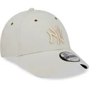 lippikset-kaareva-beige-saadettava-nauha-9forty-washed-canvas-new-york-yankees-mlb-new-era