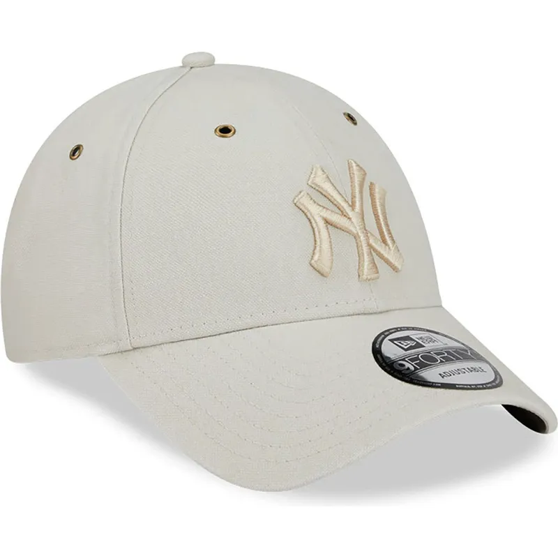 lippikset-kaareva-beige-saadettava-nauha-9forty-washed-canvas-new-york-yankees-mlb-new-era