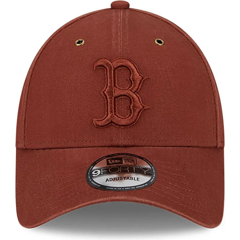 lippikset-kaareva-ruskea-saadettava-nauha-9forty-washed-canvas-boston-red-sox-mlb-new-era