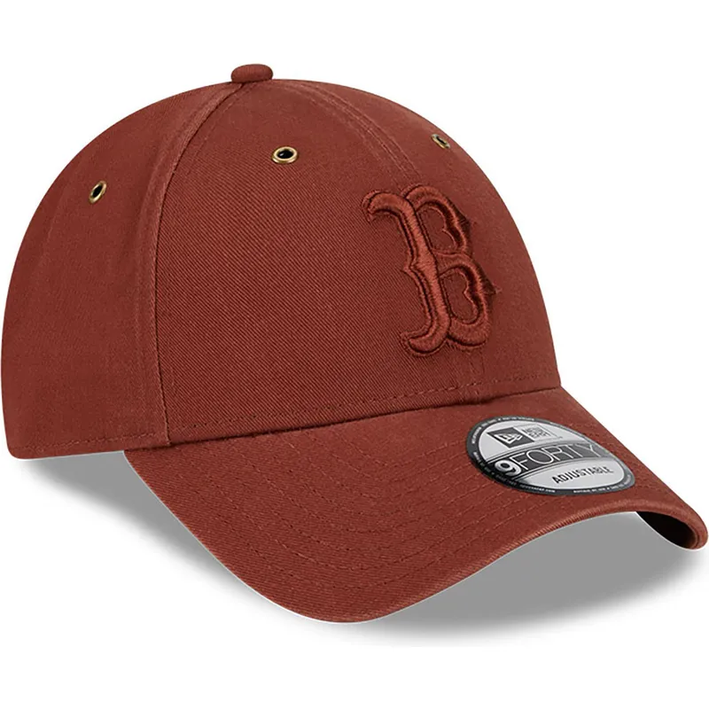 lippikset-kaareva-ruskea-saadettava-nauha-9forty-washed-canvas-boston-red-sox-mlb-new-era