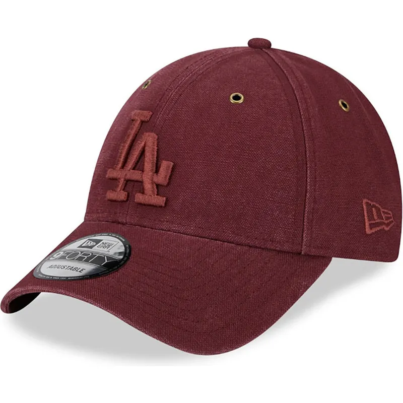 lippikset-kaareva-punainen-saadettava-nauha-9forty-washed-canvas-los-angeles-dodgers-mlb-new-era