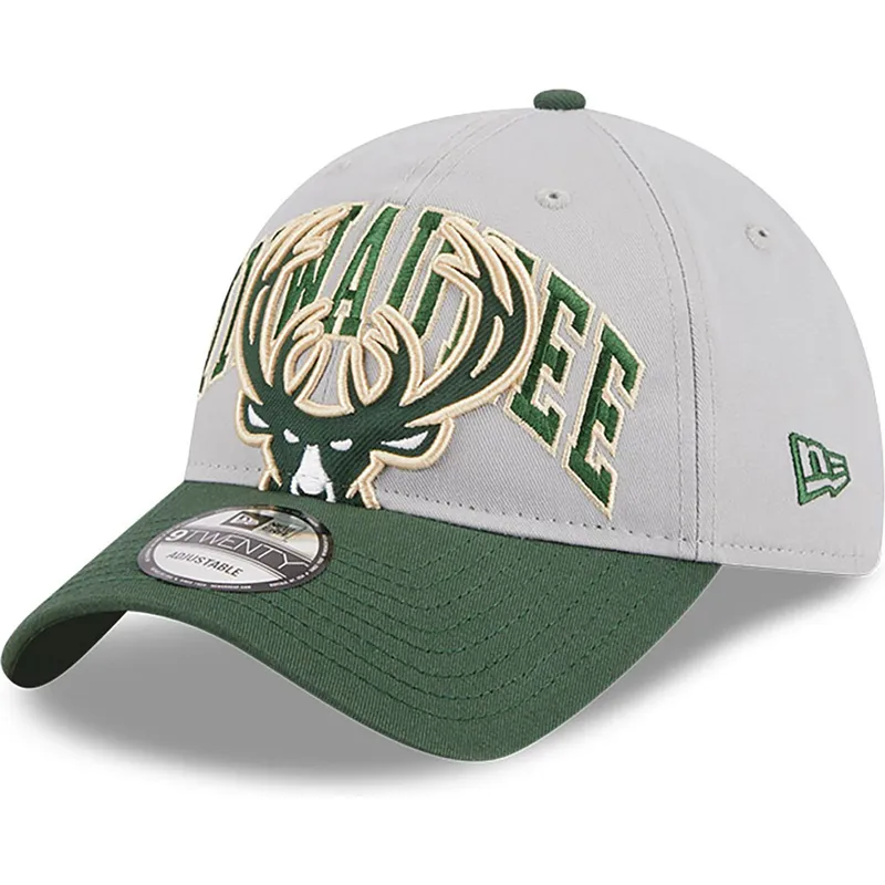 lippikset-kaareva-harmaa-saadettava-nauha-9twenty-tip-off-2023-milwaukee-bucks-nba-new-era