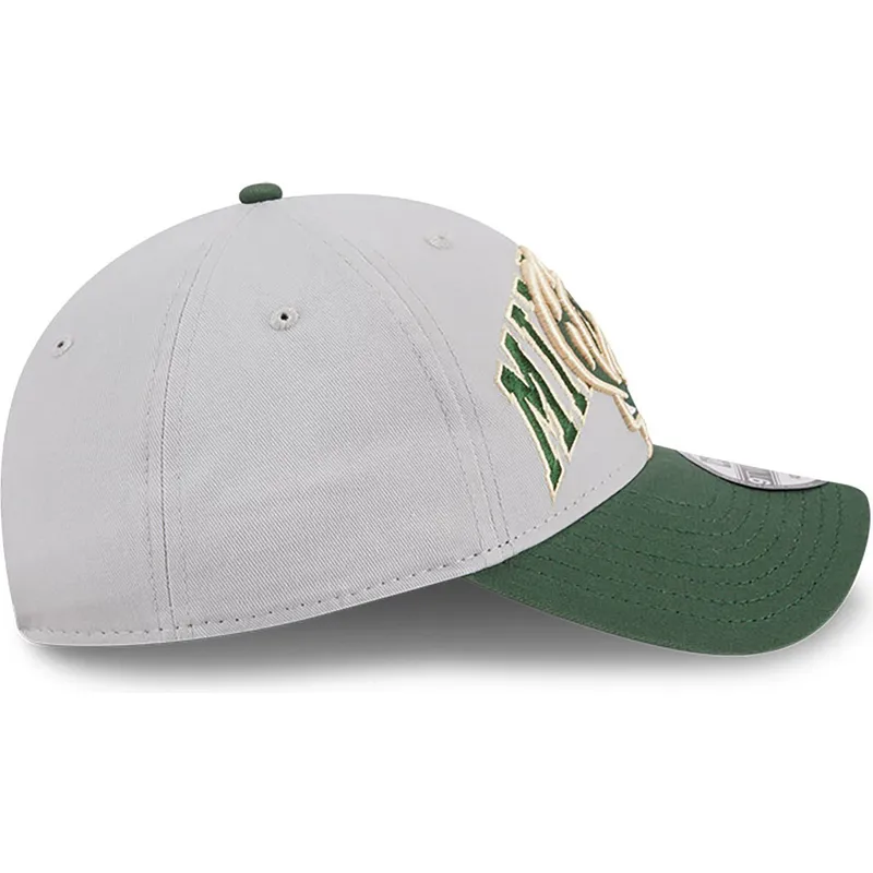 lippikset-kaareva-harmaa-saadettava-nauha-9twenty-tip-off-2023-milwaukee-bucks-nba-new-era