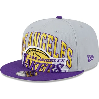 Cap litteä gray snapback 9FIFTY Tip Off 2023 Los Angeles Lakers NBA New Era