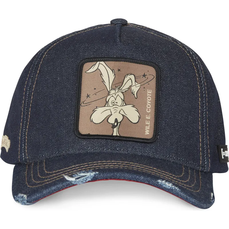 lippikset-kaareva-laivastonsininen-snapback-denim-loo8-coy1-kojootti-looney-tunes-capslab