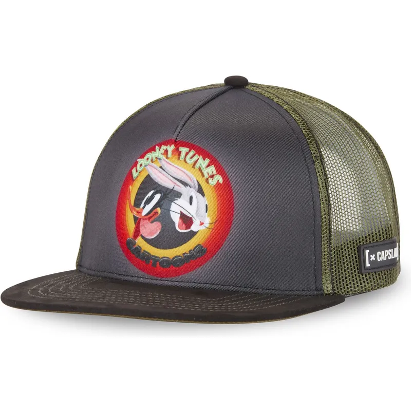 lippikset-littea-rekka-harmaa-snapback-loo8-rin-bugs-bunny-ja-akku-ankka-looney-tunes-capslab