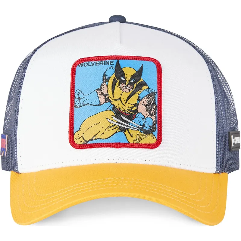 lippikset-kaareva-rekka-valkoinen-snapback-wol-wolverine-marvel-comics-capslab