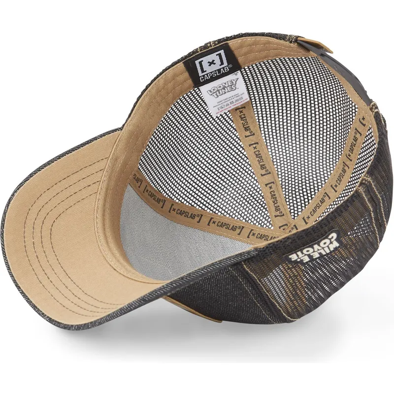 lippikset-kaareva-rekka-musta-snapback-denim-loo8-coy2-kojootti-looney-tunes-capslab