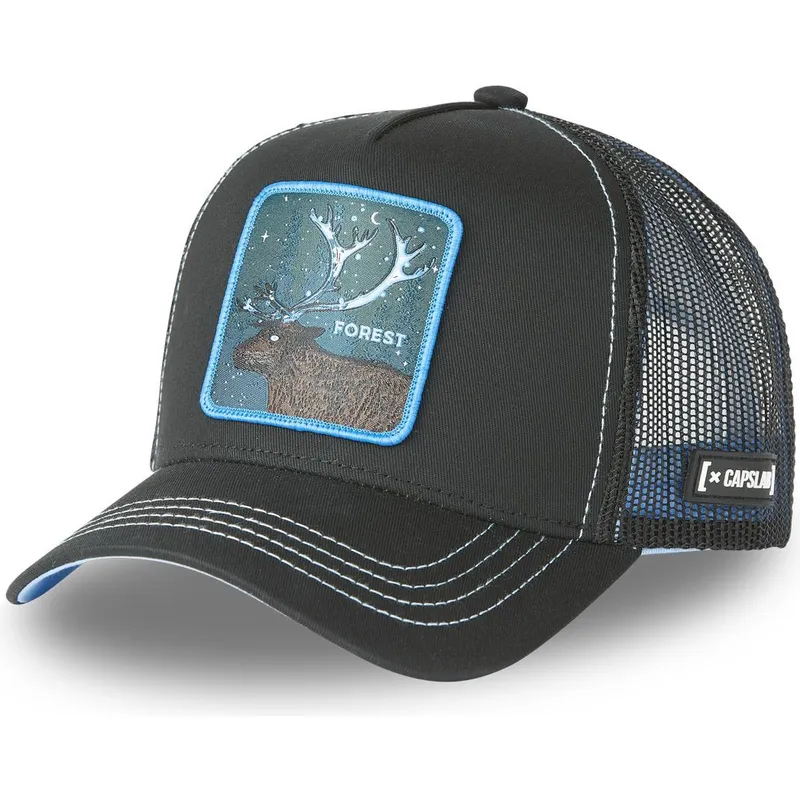 lippikset-kaareva-rekka-musta-snapback-forest-cas2-for1-peura-pedot-capslab