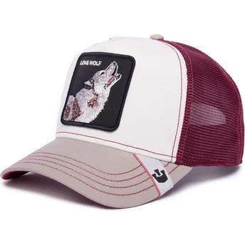 lippikset-kaareva-rekka-valkoinen-snapback-lone-wolf-mv-howler-the-farm-mvp-the-farm-goorin-bros