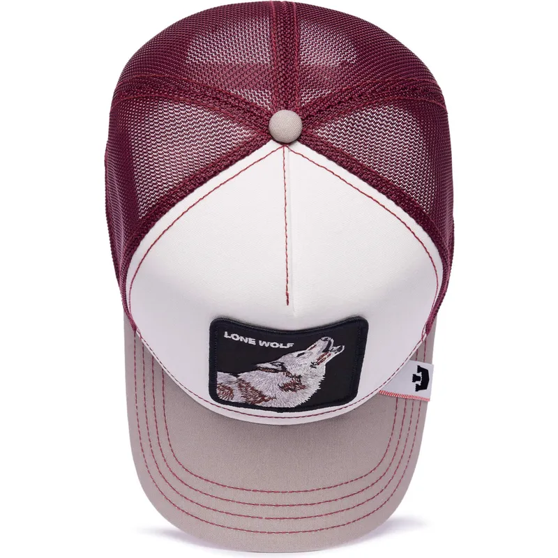 lippikset-kaareva-rekka-valkoinen-snapback-lone-wolf-mv-howler-the-farm-mvp-the-farm-goorin-bros