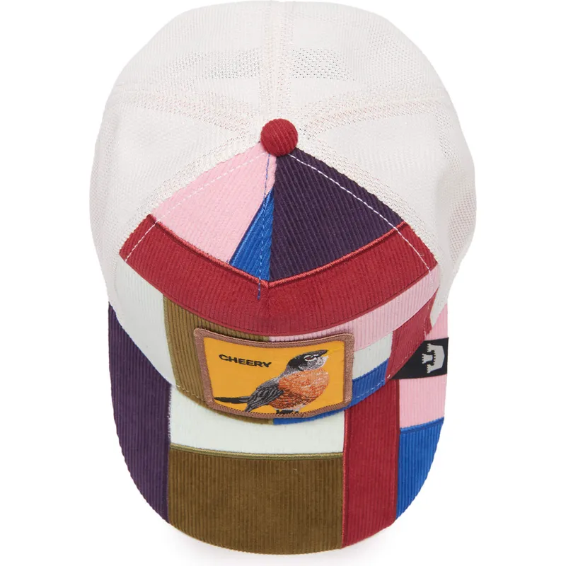 lippikset-kaareva-rekka-monivarinen-snapback-cheery-right-side-of-the-bed-the-farm-patchwork-the-farm-goorin-bros