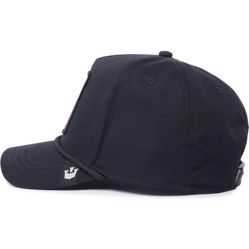 lippikset-kaareva-musta-snapback-king-100-the-farm-all-over-canvas-the-farm-goorin-bros