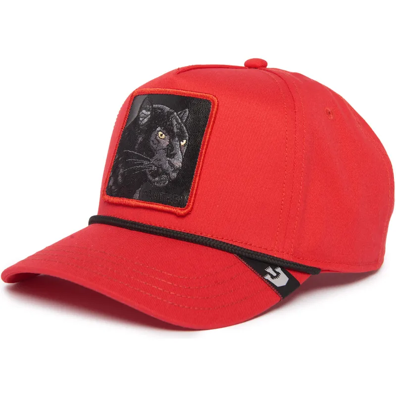 lippikset-kaareva-punainen-snapback-panther-100-the-farm-all-over-canvas-the-farm-goorin-bros