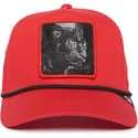 lippikset-kaareva-punainen-snapback-panther-100-the-farm-all-over-canvas-the-farm-goorin-bros