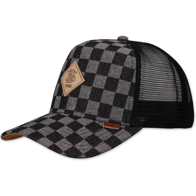 lippikset-kaareva-rekka-musta-snapback-hft-denim-check-djinns