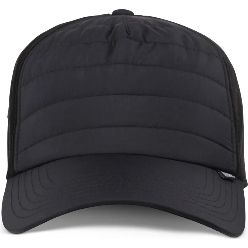 lippikset-kaareva-musta-snapback-hft-puffy-nylon-djinns