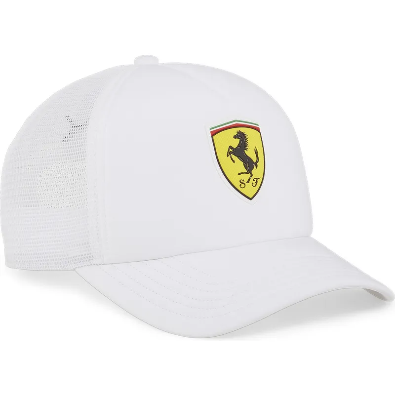 lippikset-kaareva-rekka-valkoinen-snapback-race-ferrari-formula-1-puma