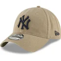 cap-kaareva-brown-adjustable-strap-claro-9twenty-core-classic-new-york-yankees-mlb-new-era