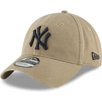 Cap kaareva brown adjustable strap claro 9TWENTY Core Classic New York Yankees MLB New Era