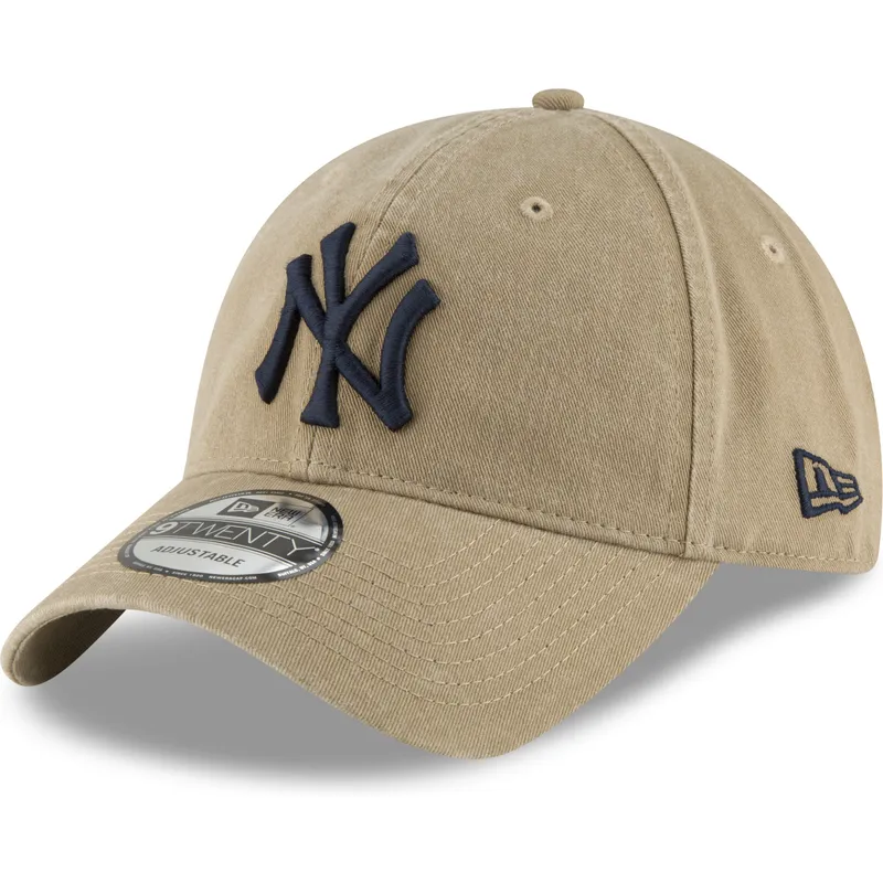 cap-kaareva-brown-adjustable-strap-claro-9twenty-core-classic-new-york-yankees-mlb-new-era