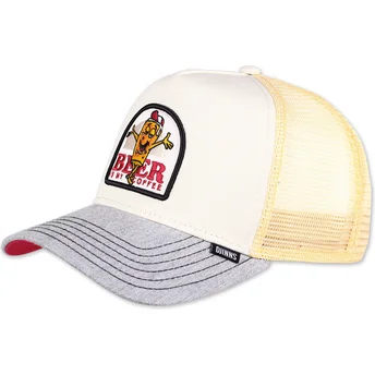 Lippikset kaareva rekka valkoinen snapback Food Beer Coffee HFT Djinns