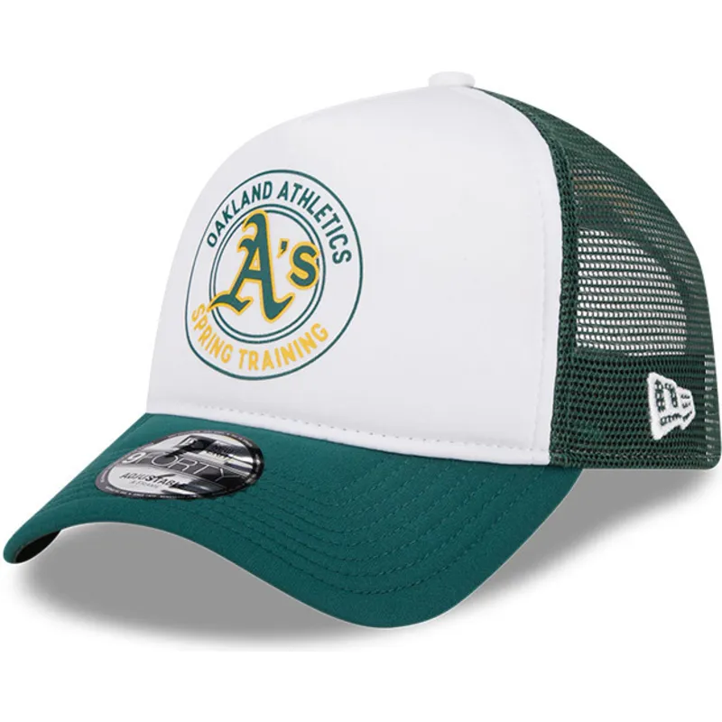 lippikset-kaareva-rekka-vihrea-snapback-9forty-a-frame-circle-oakland-athletics-mlb-new-era