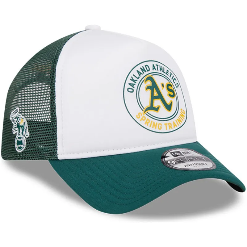 lippikset-kaareva-rekka-vihrea-snapback-9forty-a-frame-circle-oakland-athletics-mlb-new-era