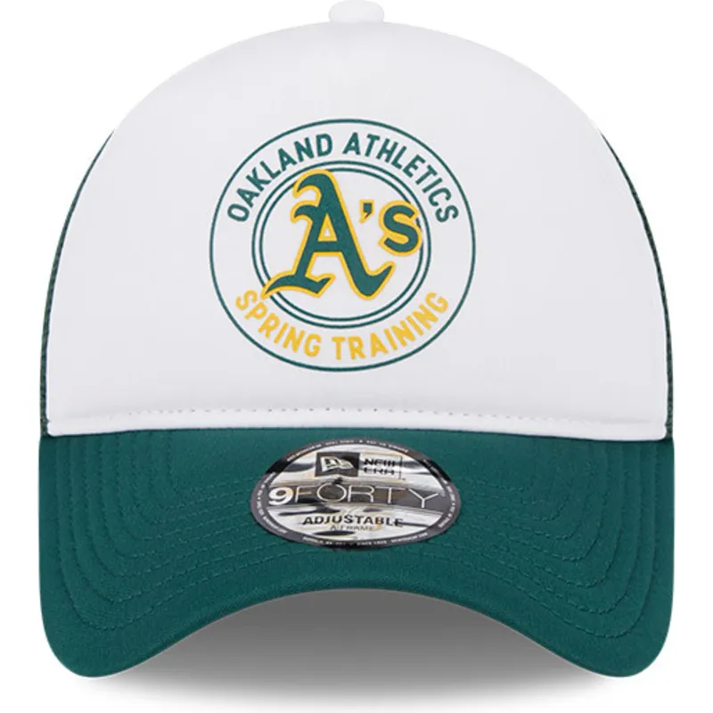 lippikset-kaareva-rekka-vihrea-snapback-9forty-a-frame-circle-oakland-athletics-mlb-new-era