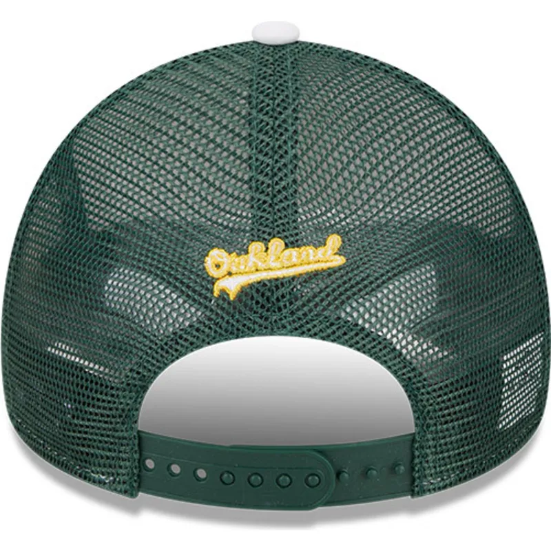 lippikset-kaareva-rekka-vihrea-snapback-9forty-a-frame-circle-oakland-athletics-mlb-new-era