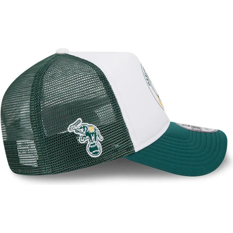 lippikset-kaareva-rekka-vihrea-snapback-9forty-a-frame-circle-oakland-athletics-mlb-new-era
