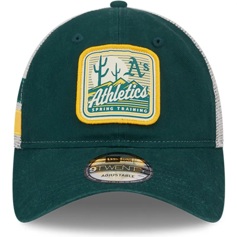 lippikset-kaareva-rekka-vihrea-snapback-9twenty-stripe-oakland-athletics-mlb-new-era