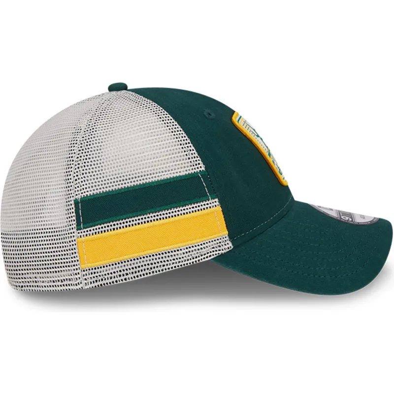 lippikset-kaareva-rekka-vihrea-snapback-9twenty-stripe-oakland-athletics-mlb-new-era